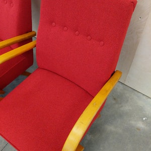 Pair of Vintage Czech Mid Century Modern Lounge Chairs image 8
