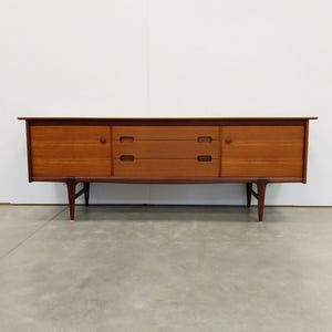 Vintage Mid Century Modern Teak Credenza by Younger