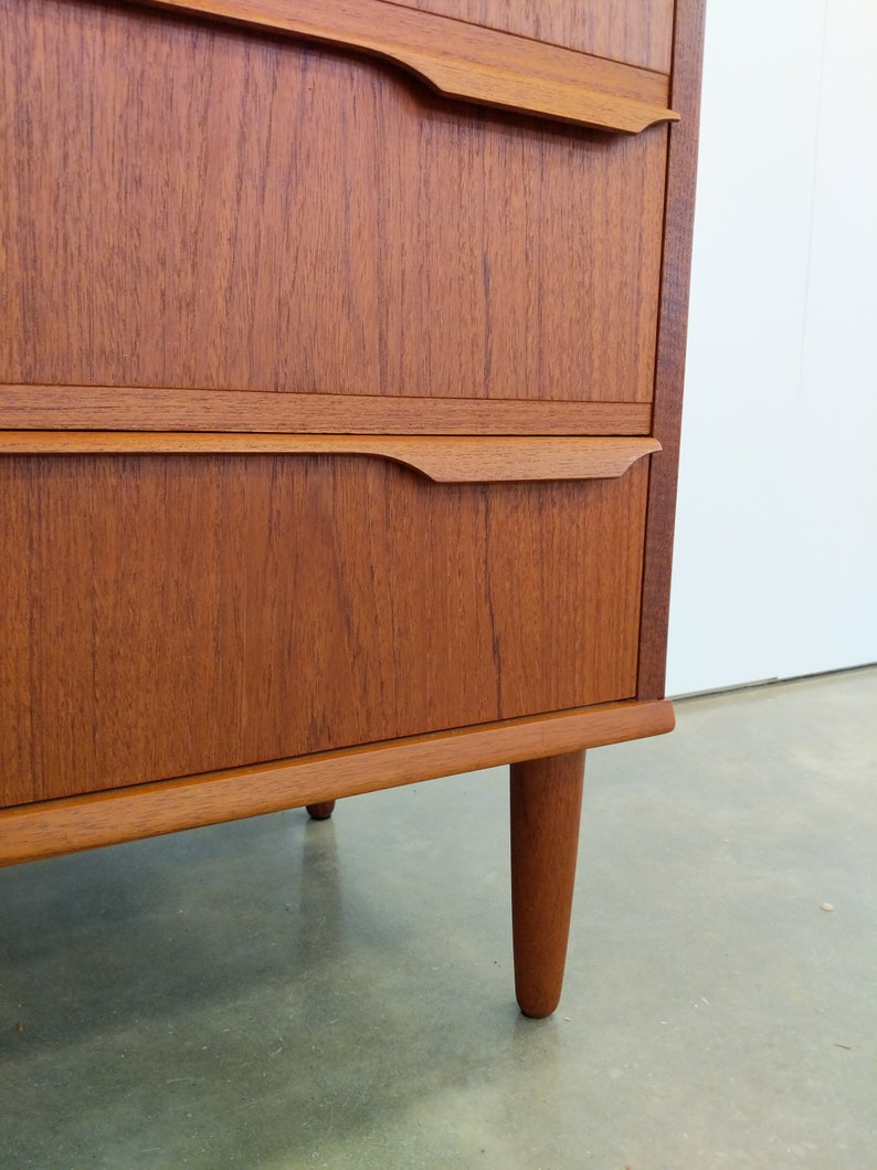 Vintage Danish Mid Century Modern Teak Dresser image 6