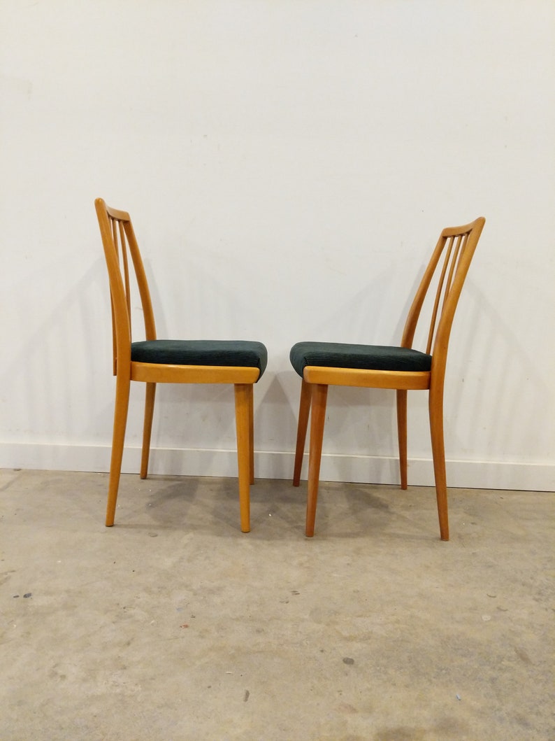 Pair of Vintage Czech Mid Century Modern Dining Chairs image 4