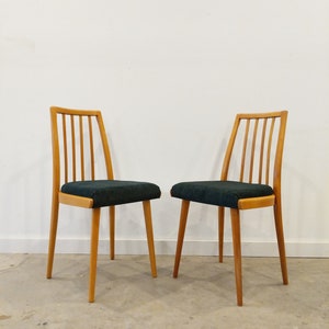 Pair of Vintage Czech Mid Century Modern Dining Chairs image 1