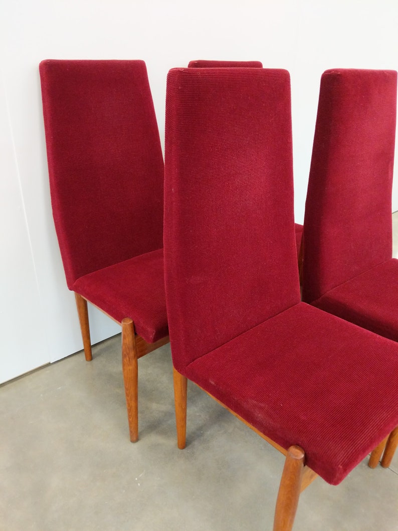 Set of 4 Vintage Czech Mid Century Modern Dining Chairs image 6
