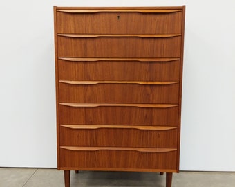 Vintage Danish Mid Century Modern Teak Dresser