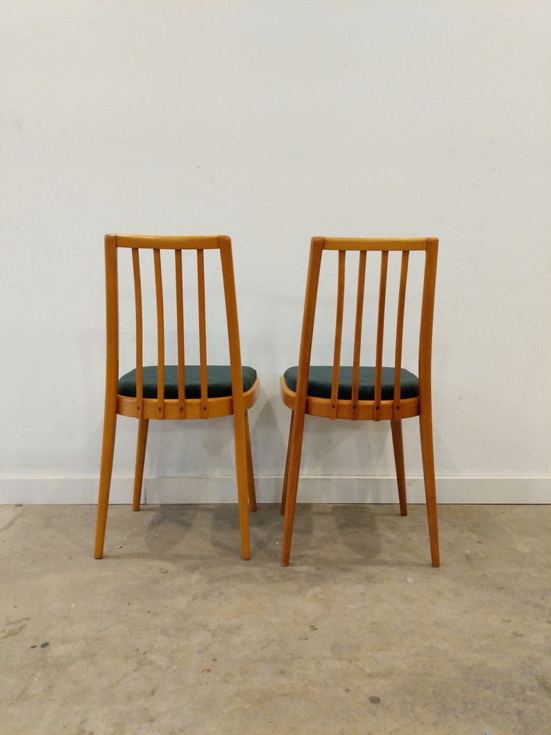 Pair of Vintage Czech Mid Century Modern Dining Chairs image 3