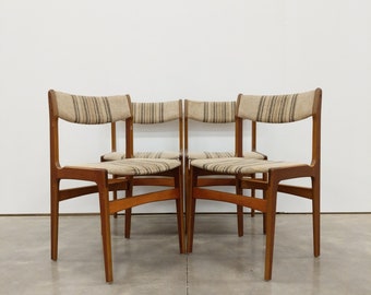 Set of 4 Vintage Danish Mid Century Modern Dining Chairs - RE-UPHOLSTERY INCLUDED