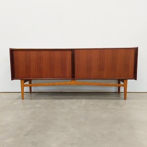 Vintage Swedish Mid Century Modern Teak Credenza by Ulferts