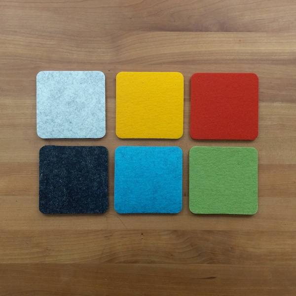 100% Merino Wool Square Felt Coasters