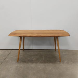 Vintage Ercol Mid Century Modern Plank Dining Table