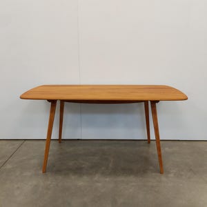 Vintage Ercol Mid Century Modern Plank Dining Table