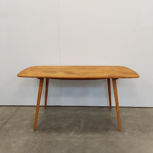 Vintage Ercol Mid Century Modern Plank Dining Table