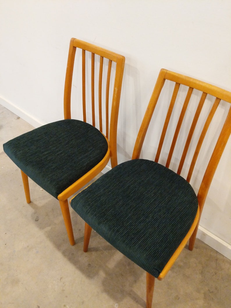 Pair of Vintage Czech Mid Century Modern Dining Chairs image 5