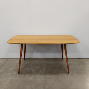 Vintage Ercol Mid Century Modern Plank Dining Table