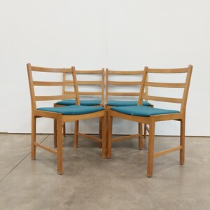 Set of 4 Vintage Danish Mid Century Modern Oak Dining Chairs