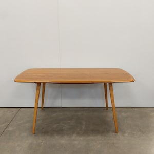 Vintage Ercol Mid Century Modern Plank Dining Table