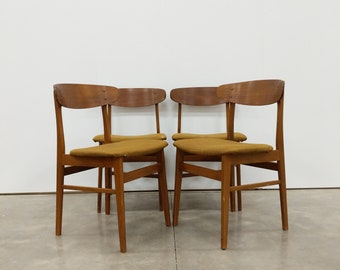 Set of 4 Vintage Danish Mid Century Modern Dining Chairs - RE-UPHOLSTERY INCLUDED