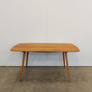 Vintage Ercol Mid Century Modern Plank Dining Table