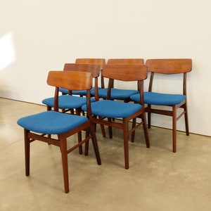 Set of 6 Vintage Danish Mid Century Modern Dining Chairs image 6