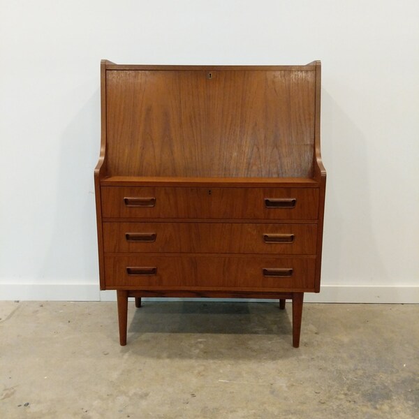 Vintage Danish Modern Teak Secretary Desk