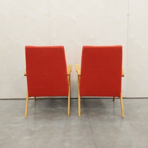 Pair of Vintage Czech Mid Century Modern Lounge Chairs image 5