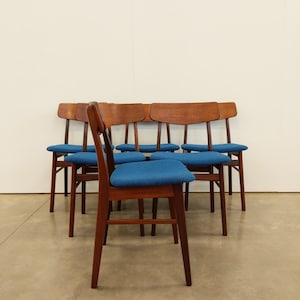 Set of 6 Vintage Danish Mid Century Modern Dining Chairs image 2