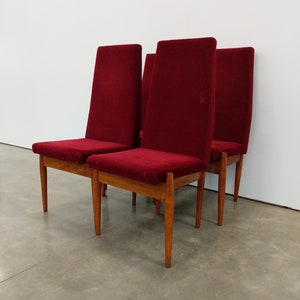 Set of 4 Vintage Czech Mid Century Modern Dining Chairs image 5