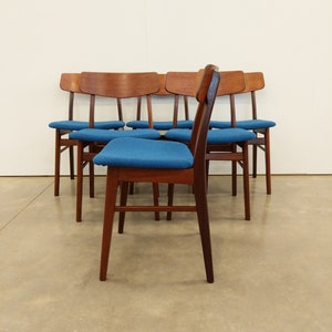 Set of 6 Vintage Danish Mid Century Modern Dining Chairs image 4