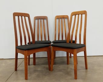 Set of 4 Vintage Mid Century Modern Dining Chairs by Benny Linden
