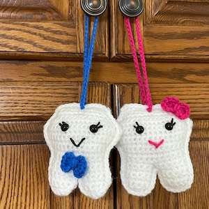 Tooth Fairy Door Hanger, Hanging Tooth Pillow, pocket, Gift for Child, Toothfairy, Handmade