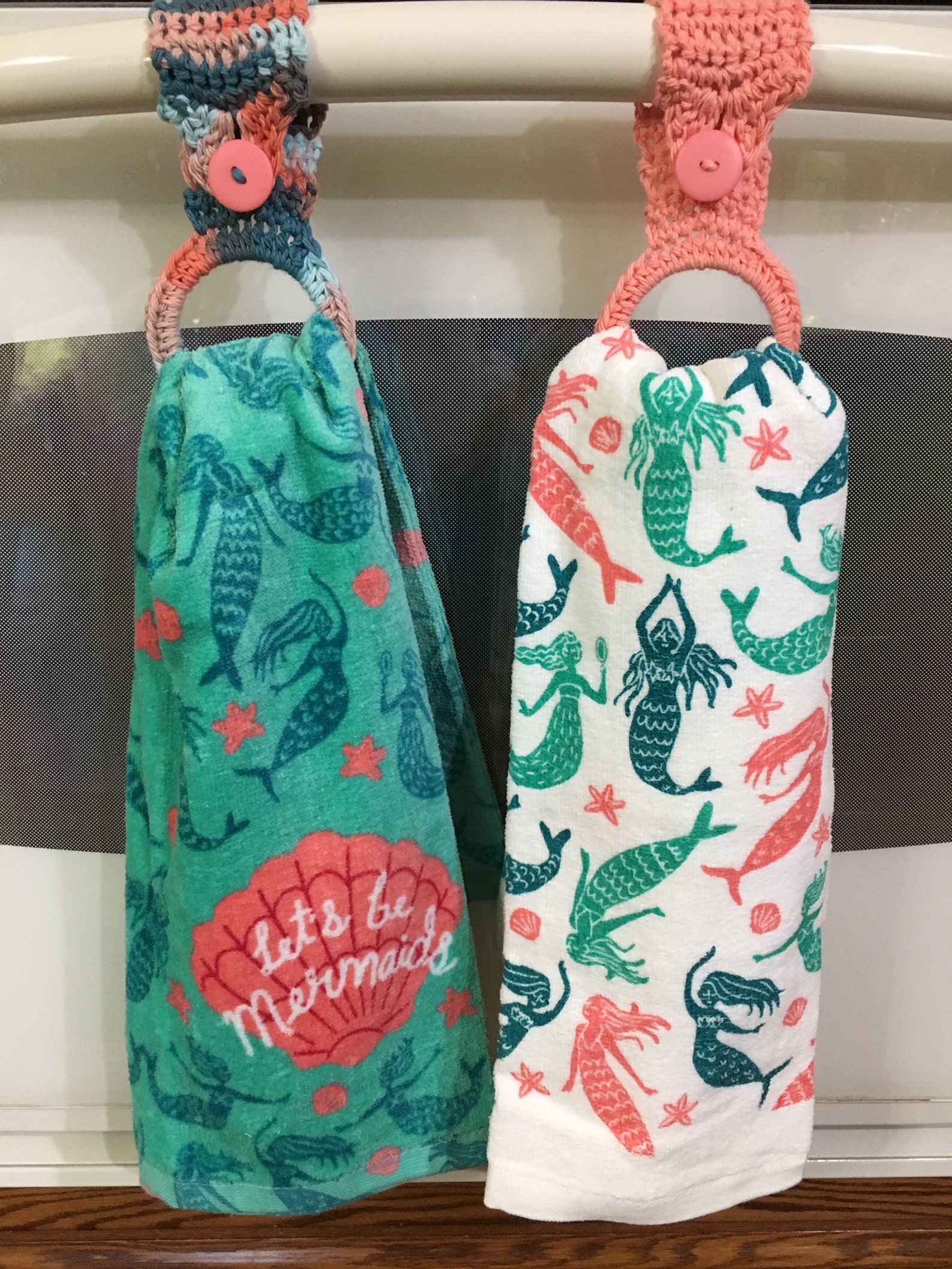 Mermaid Hand Towel Kitchen Towel Mermaids 100 Cotton Hand Etsy