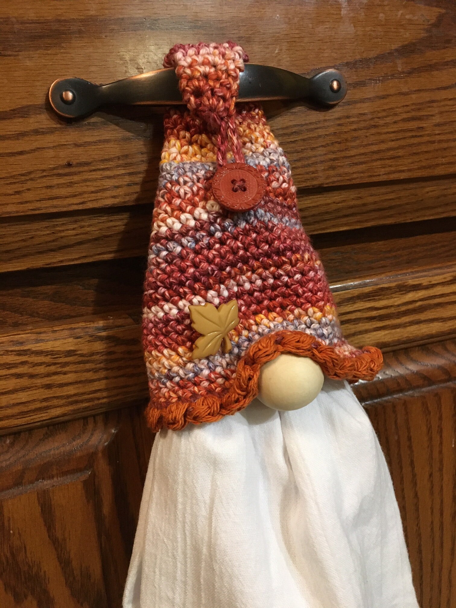 Holiday Kitchen Gnome Crocheted Dish towel Holder with Etsy