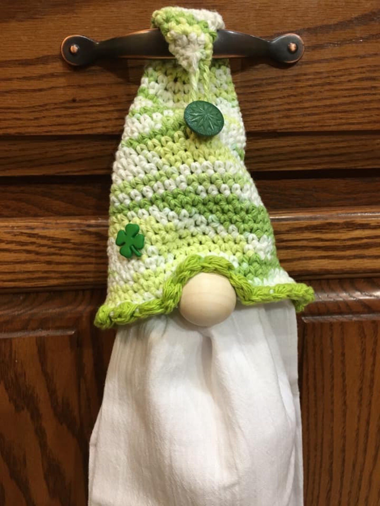 Holiday Kitchen Gnome Crocheted Dish towel Holder with Etsy