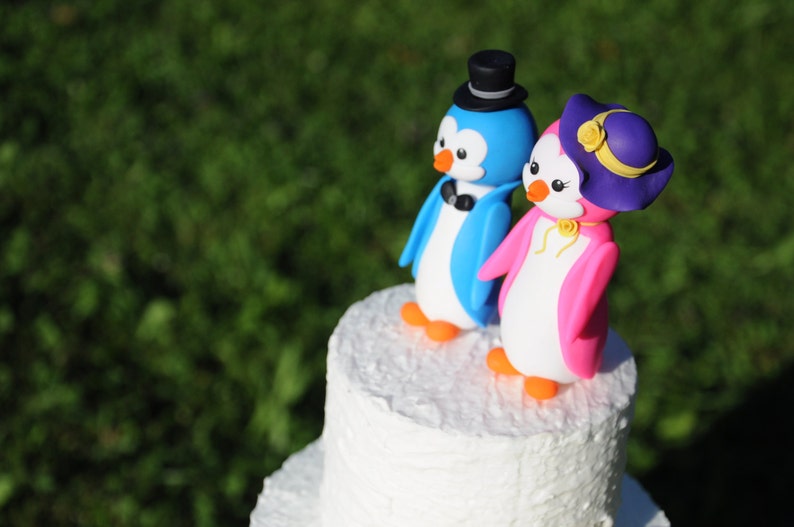 Penguin Figurine Wedding Cake Toppers