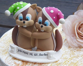 Wald Kuchen Topper, Chipmunks Hochzeitstorte Topper, Hochzeitstorte Topper, Hochzeitstorte Topper, Wald Kuchenfiguren