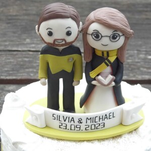 Personalized Movie Character Bride Groom Cake Figure, Wedding Cake Topper, Custom Bride Groom Figure, Personalized Gift For Wedding Couple