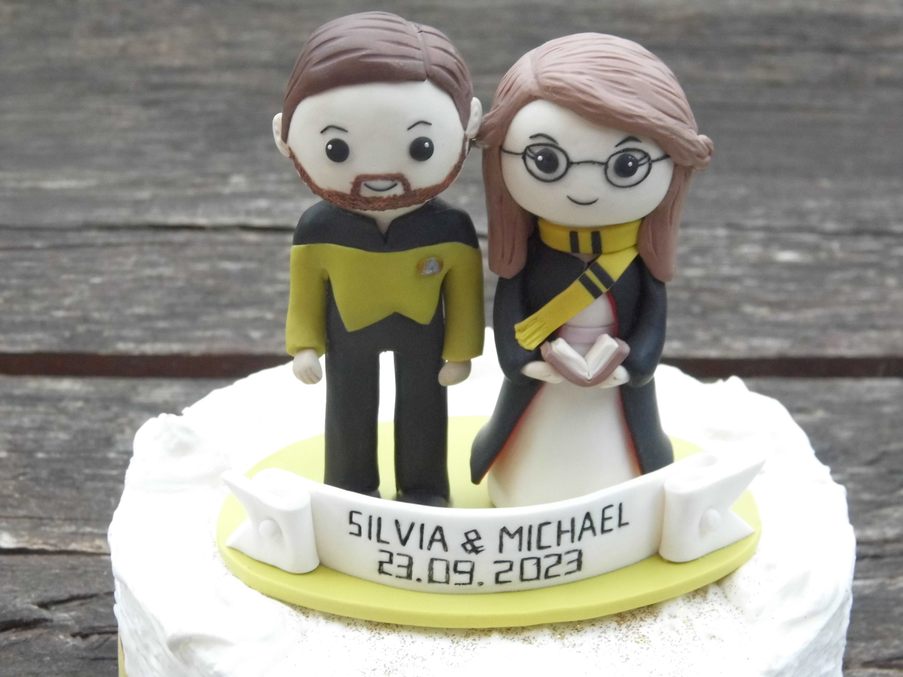 Personalized Movie Character Bride Groom Cake Figure, Wedding Cake ...