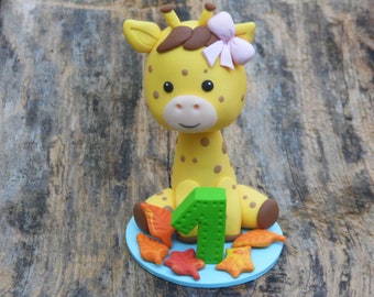 Custom Birthday Cake Topper Figurine, Birthday Cake Topper Animal, Polymer Clay Cake Topper for Birthday Personalized Animal Cake Topper