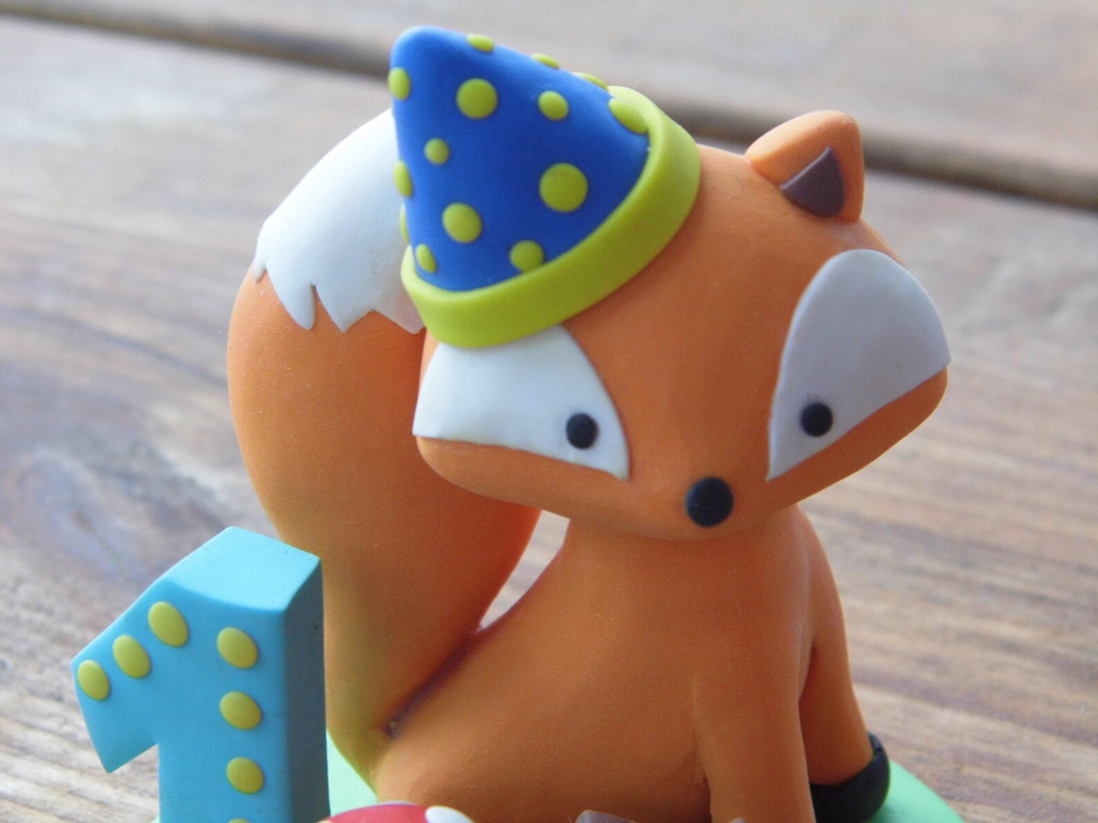 Party Fox Babies 1st Birthday Cake Topper, Personalized Forest Animal ...