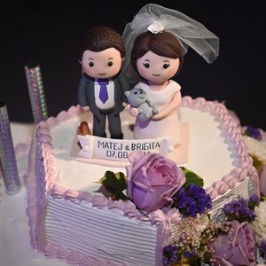 Custom wedding cake topper, Bride groom wedding figurine, Personalized wedding cake topper bride and groom, Wedding Gift for bride and groom