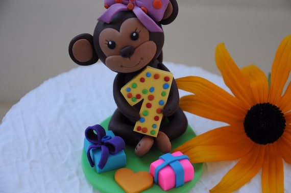 Haut De Gateau Danniversaire De Singe 1er Anniversaire 1er Etsy