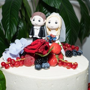 Personalized Wedding Cake Topper Figurine, Bride Groom Cake Topper, Unique Cake Decor, Wedding Gift For Couple, Keepsake Wedding Cake Topper