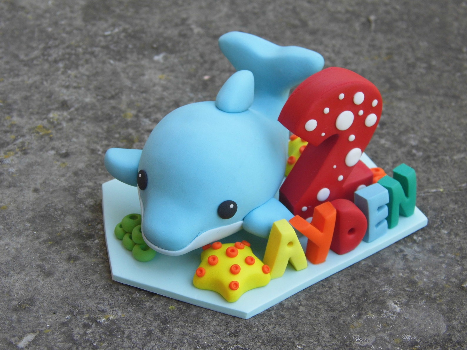 Dolphin Birthday Cake Topper Sea Animal Cake Topper Dolphin Etsy