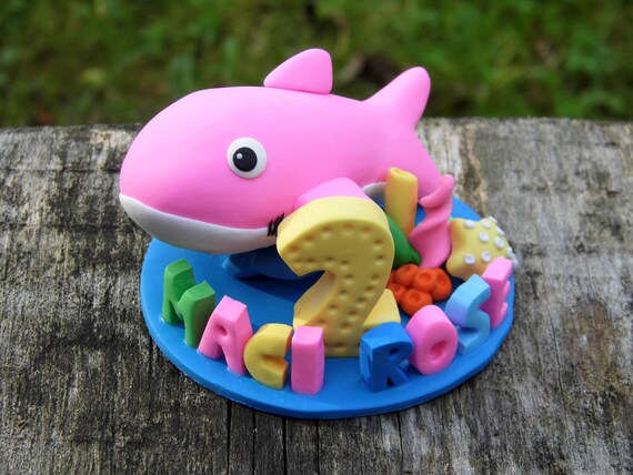 2nd Birthday Cake Topper Ocean Animal Baby Shark Cake Etsy 2nd Birthday Cake Topper Ocean Animal Baby Shark Cake Etsy