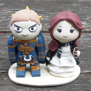 Personalized Cartoon Wedding Cake Topper, Figurine Wedding Cake Topper, Custom Bride And Groom Cake Topper, Unique Wedding Gift For Couple