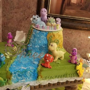 Dinosaur Cake Topper, Custom Dinosaur Set Figurine, Dinosaur Park Birthday Party Themed, Cake Decorations, Personalized Birthday Cake Topper