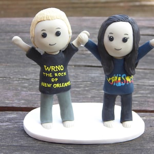 Rock And Roll Bride Groom Wedding Cake Topper, Bride Groom Figurine, Wedding Gift For Couple, Personalized Wedding Cake topper, Custom Gift