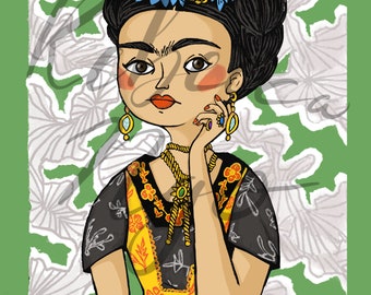 Frida Kahlo PNG - Instant Download