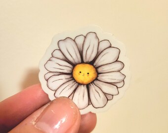 Daisy Flower Weatherproof Vinyl Sticker