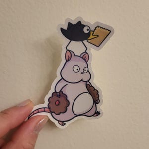 Spirited Away bo boh baby and Yu Bird water resistant Cookie vinyl sticker or laptop decal