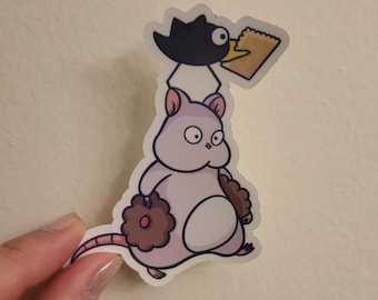 Spirited Away bo boh baby and Yu Bird water resistant Cookie vinyl sticker or laptop decal
