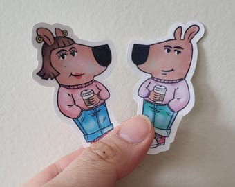 Chill Guy and Chill Girl Sticker